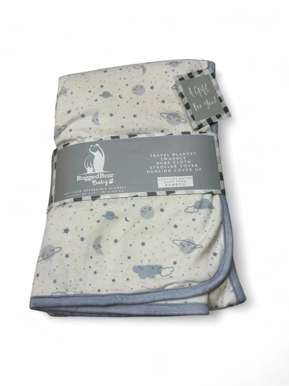 RuggedBear Baby Travel Blanket / Swaddle / Burp Cloth / Stroller Cover / Nursing